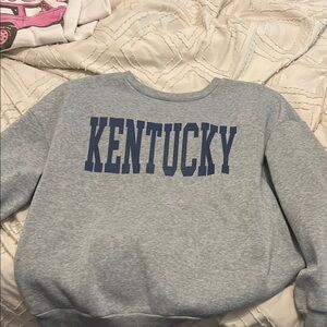 SHEIN Blue Graphic Long Sleeve Sweatshirt